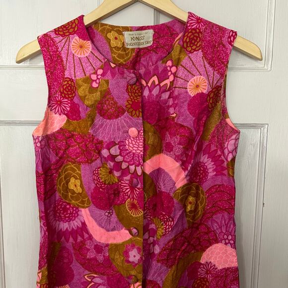 Vintage Made In Hawaii For Kimo's Polynesian Shop Hawaiian Dress Sleeveless Rare - Picture 7 of 9